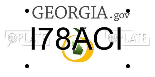 I78ACI Georgia License Plate