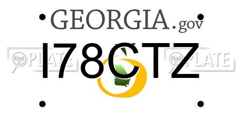 I78CTZ Georgia License Plate