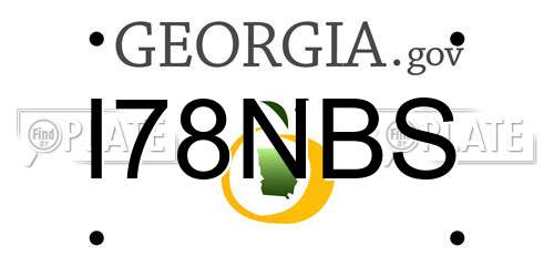 I78NBS Georgia License Plate