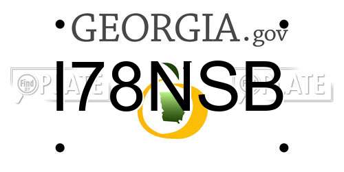 I78NSB Georgia License Plate