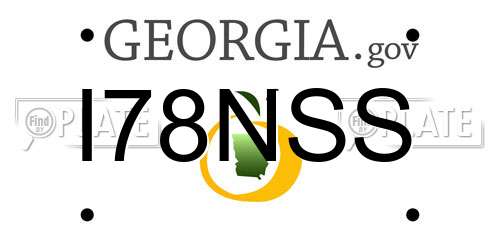 I78NSS Georgia License Plate