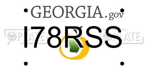 I78RSS Georgia License Plate