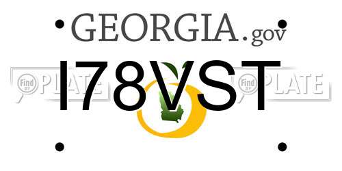 I78VST Georgia License Plate