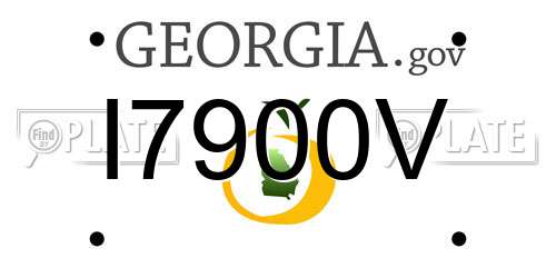 I7900V Georgia License Plate