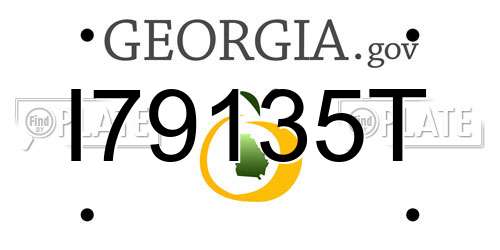 I79135T Georgia License Plate
