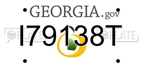 I79138T Georgia License Plate