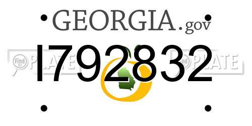 I792832 Georgia License Plate