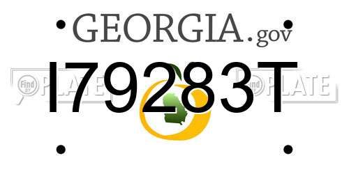 I79283T Georgia License Plate