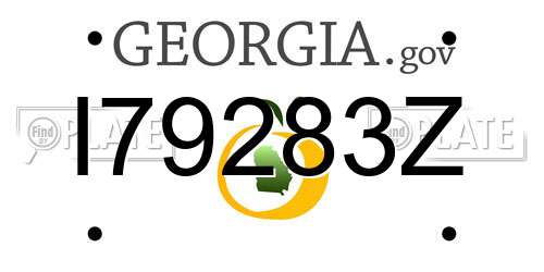 I79283Z Georgia License Plate