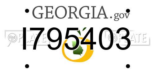 I795403 Georgia License Plate