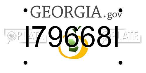 I79668I Georgia License Plate