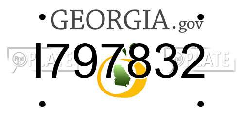 I797832 Georgia License Plate