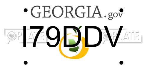 I79DDV Georgia License Plate