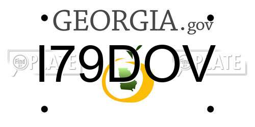 I79DOV Georgia License Plate