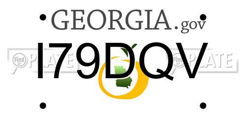 I79DQV Georgia License Plate