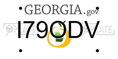 I79ODV Georgia License Plate