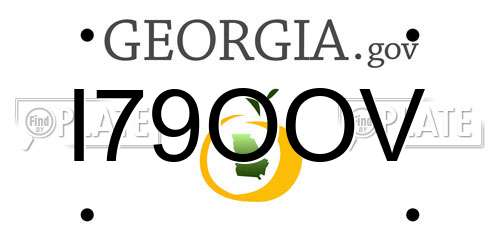 I79OOV Georgia License Plate