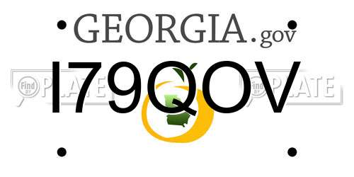 I79QOV Georgia License Plate