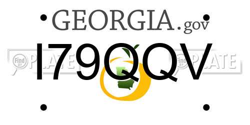I79QQV Georgia License Plate