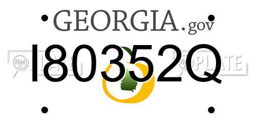 I80352Q Georgia License Plate