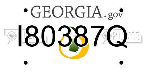 I80387Q Georgia License Plate