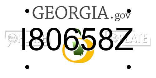 I80658Z Georgia License Plate
