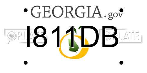 I811DB Georgia License Plate