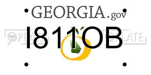 I811OB Georgia License Plate