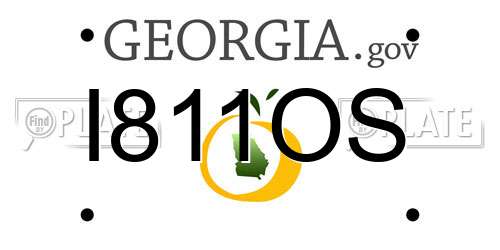 I811OS Georgia License Plate