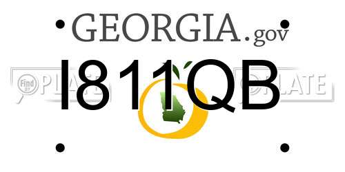 I811QB Georgia License Plate