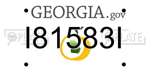 I81583I Georgia License Plate