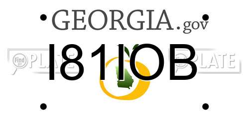 I81IOB Georgia License Plate