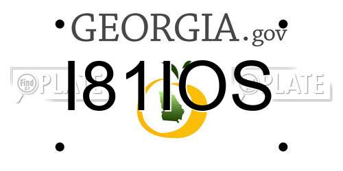 I81IOS Georgia License Plate