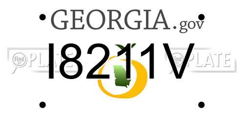 I8211V Georgia License Plate