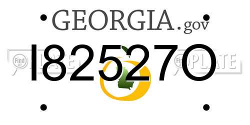 I82527O Georgia License Plate
