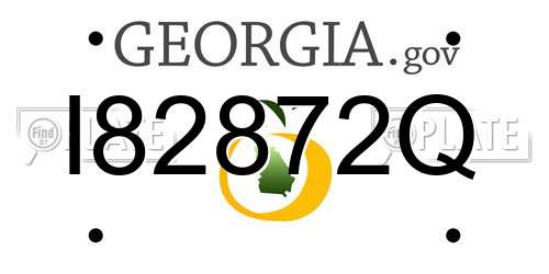 I82872Q Georgia License Plate