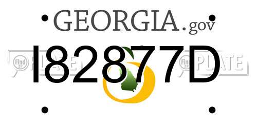 I82877D Georgia License Plate