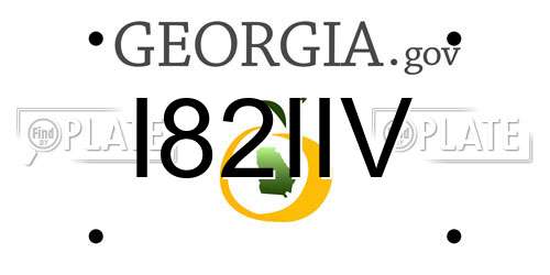 I82IIV Georgia License Plate