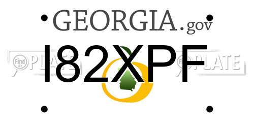 I82XPF Georgia License Plate