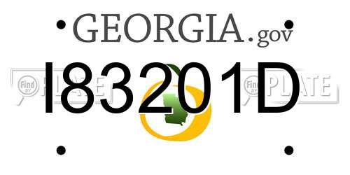 I83201D Georgia License Plate