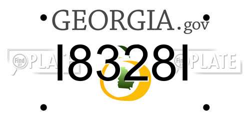 I8328I Georgia License Plate