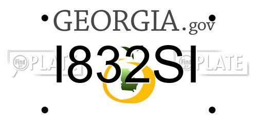 I832SI Georgia License Plate