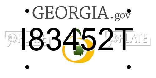 I83452T Georgia License Plate
