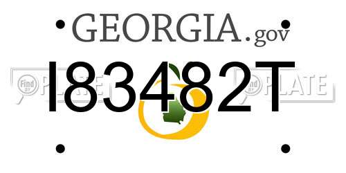 I83482T Georgia License Plate