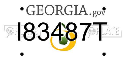 I83487T Georgia License Plate