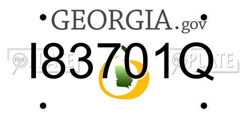 I83701Q Georgia License Plate