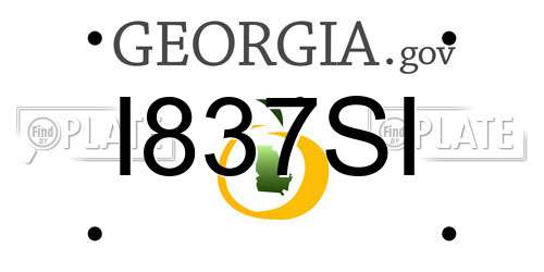 I837SI Georgia License Plate