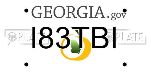 I83TBI Georgia License Plate