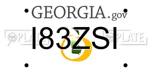 I83ZSI Georgia License Plate