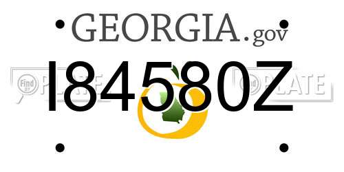 I84580Z Georgia License Plate